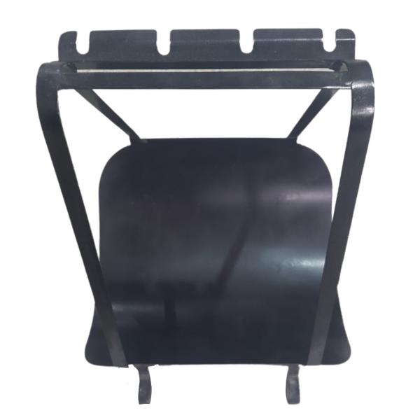 PORTA LENHA COM ENCAIXE CESTO PRETO 35x38x60