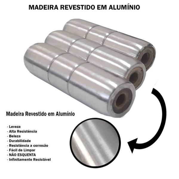 KIT CABO GRELHA TUBO 11 F11 LIXADO 20 UNIDADES ALUMINIO 11mm