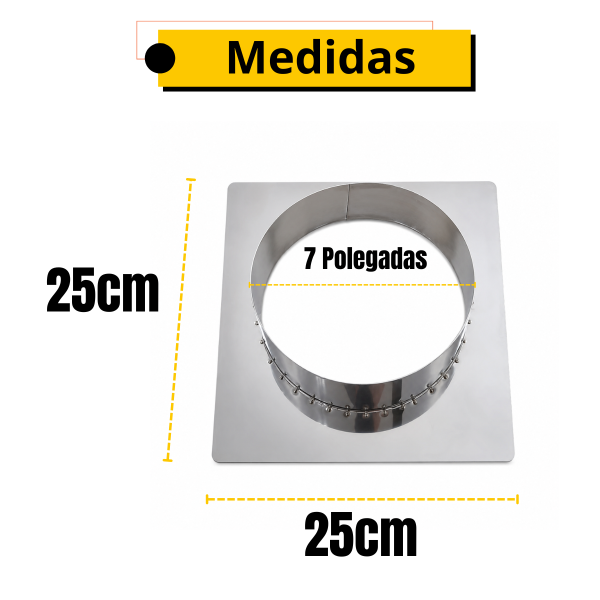ADAPTADOR INOX 304 PARA TUBO 7 25x25