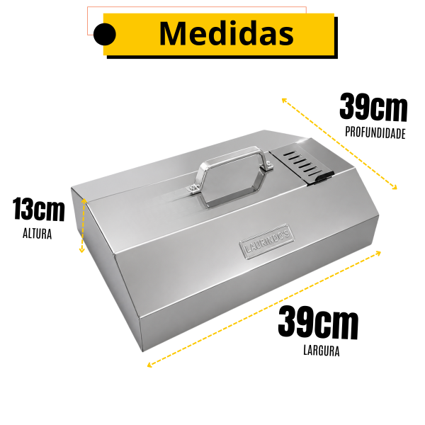 ABAFADOR INOX PARA GRELHA 550 550