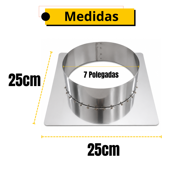 ADAPTADOR INOX 430 PARA TUBO 7 25x25