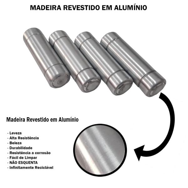 CABO GRELHA REVESTIDO 20 UNIDADE ALUMINIO 11mm