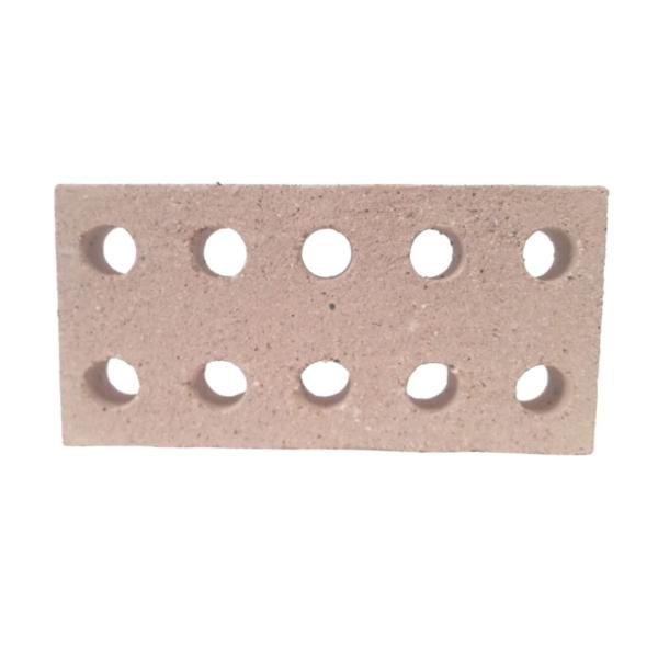 PLAQUETA REFRATARIA 10 FURO PASSANTE 32 MM BEGE 32MM