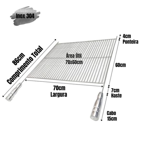 GRELHA ARAMADA INOX 70X60 70X60