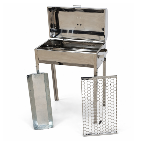 CHURRASQUEIRA INOX BAFO DE MESA COM PERNAS 0