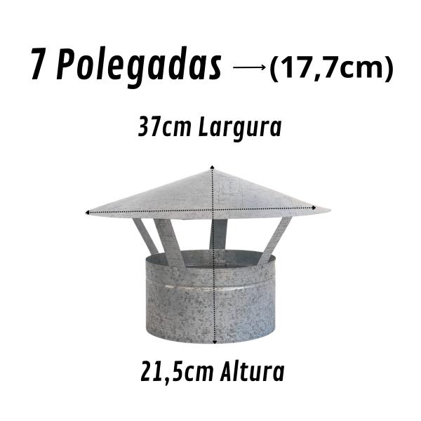 CHAPEU CHINES GALVANIZADO 7 7