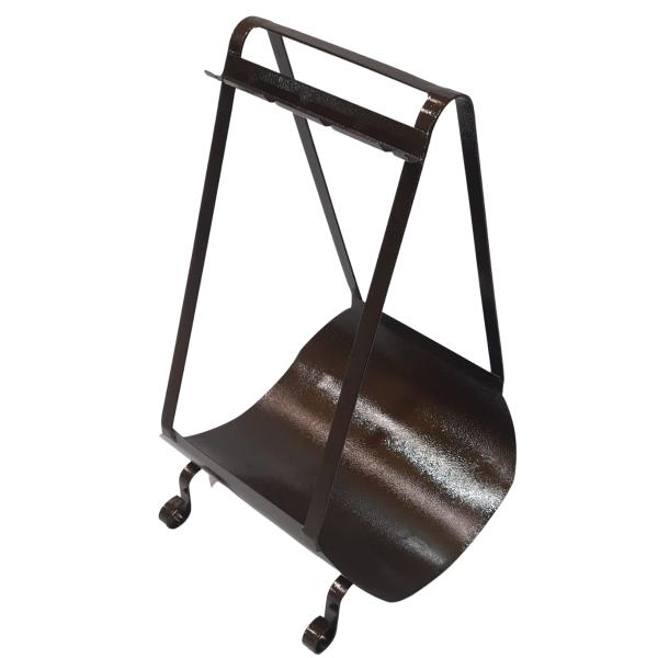 PORTA LENHA COM ENCAIXE CESTO OURO ENVELHECIDO 0