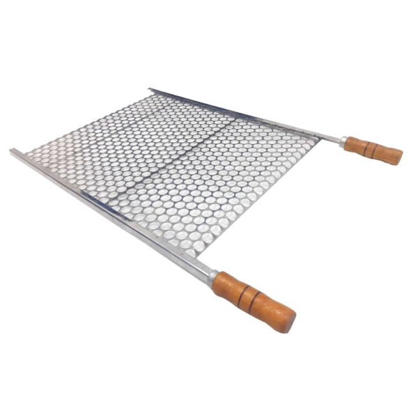 GRELHA MOEDA ECONOMICA COM PONTEIRA 60 X 72 INOX 60X72