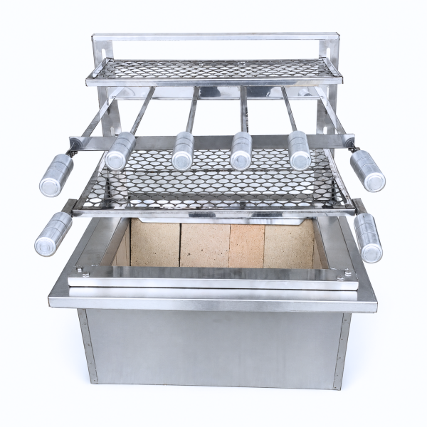 BRASEIRO + SUPORTE FLUTUANTE 630 INOX 430 42x34