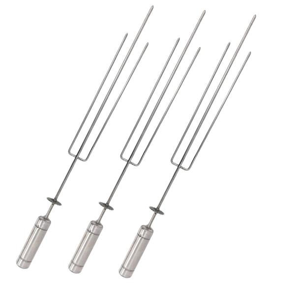 KIT ESPETO GIRATORIO TRIPLO 600 MM 3 UNIDADES INOX 60 CM