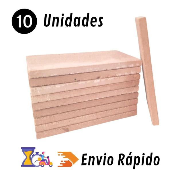 PLAQUETA REFRATARIA 20 MM 10 UNIDADES BEGE 23x11,4x2c