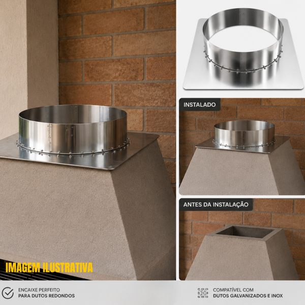 ADAPTADOR INOX 430 PARA TUBO 9 30x30