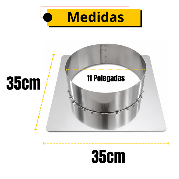 ADAPTADOR INOX 430 PARA TUBO 11 35x35
