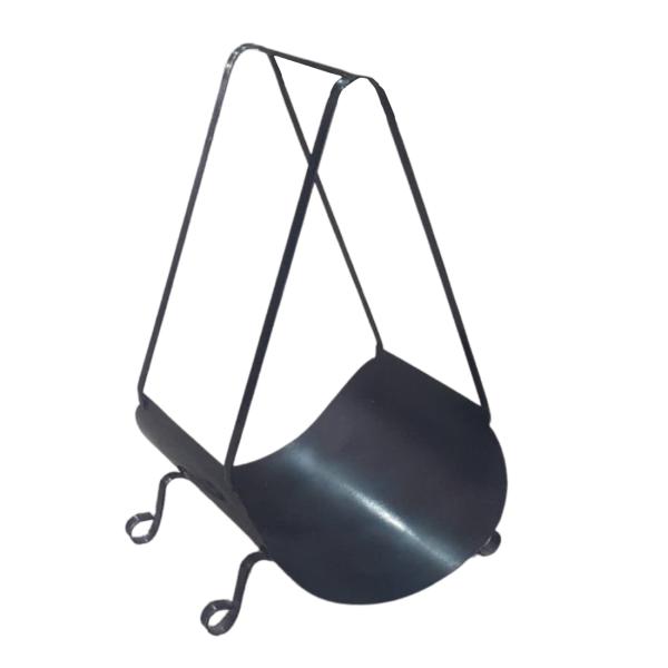PORTA LENHA SEM ENCAIXE CESTO PRETO 57,5