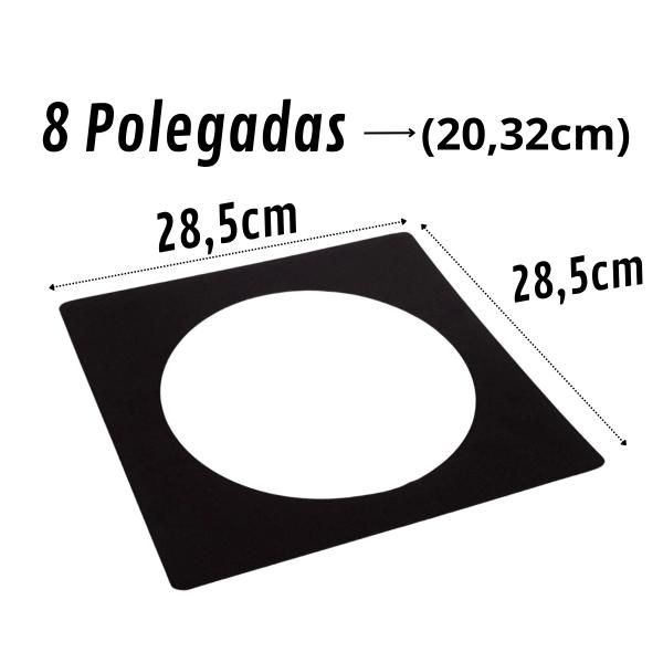 KIT CHAM PRETO 8POL 4M COMPLETO C/CHAPEU CHINES/CURVA 45 8