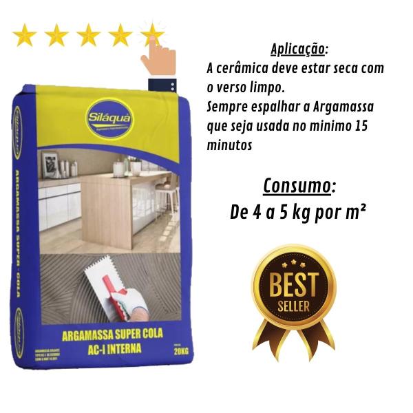 ARGAMASSA AC1 SILAQUA CINZA 20 KG