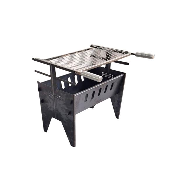 CHURRASQUEIRA DESMONTAVEL ACO CARBONO PEQUENA 60cm