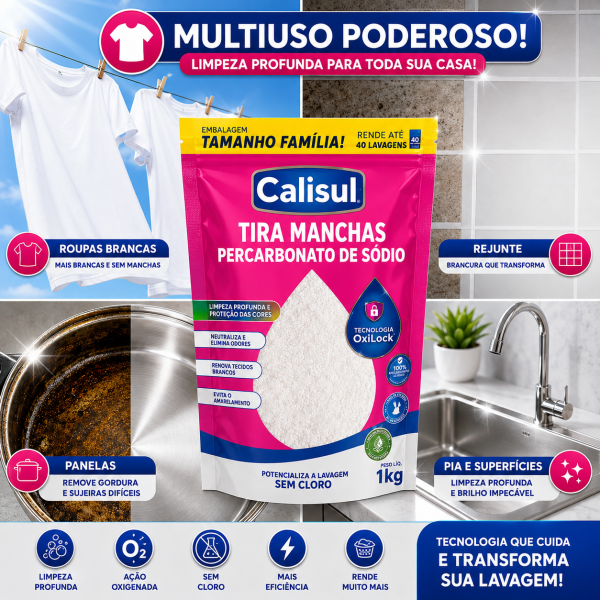 TIRA MANCHAS PERCABONATO DE SODIO 1KG BRANCO
