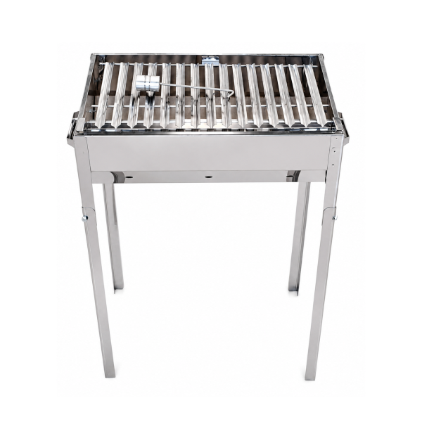 CHURRASQUEIRA INOX GRELHA ARGENTINA PERNAS E REFRATARIO 65CM
