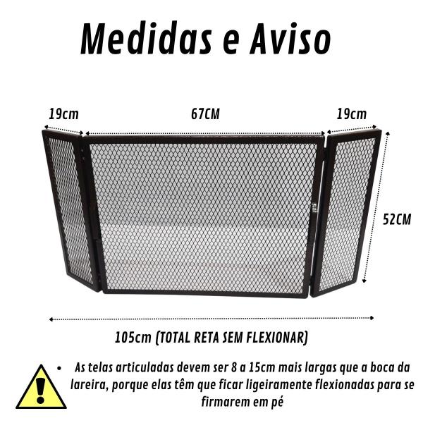TELA LAREIRA ARTICULADA GRANDE OURO ENVELHECIDO G