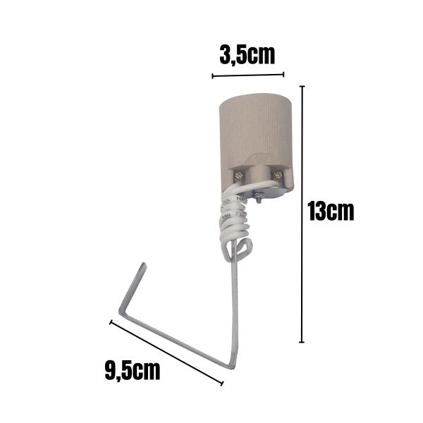 SOQUETE PARA LAMPADA INOX 10x5x15
