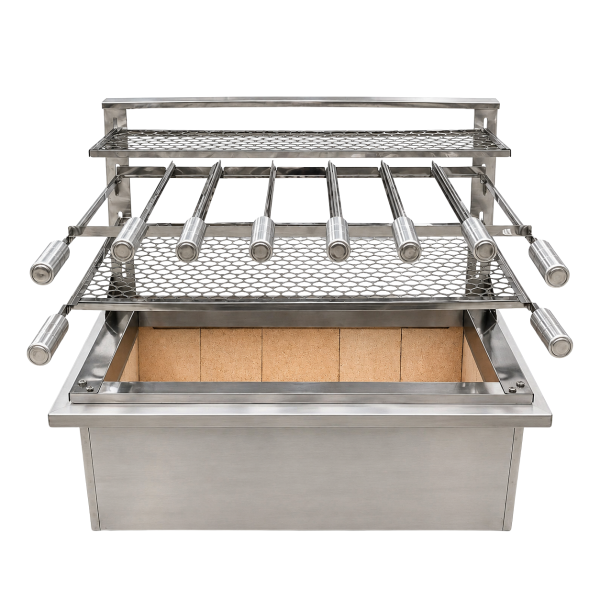 BRASEIRO + SUPORTE FLUTUANTE 840 INOX 430 60x34