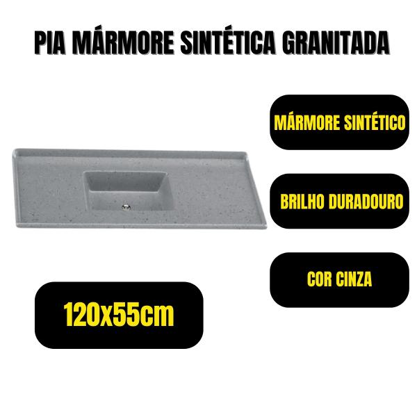 PIA SINTETICA CINZA 120 X 55 120x55