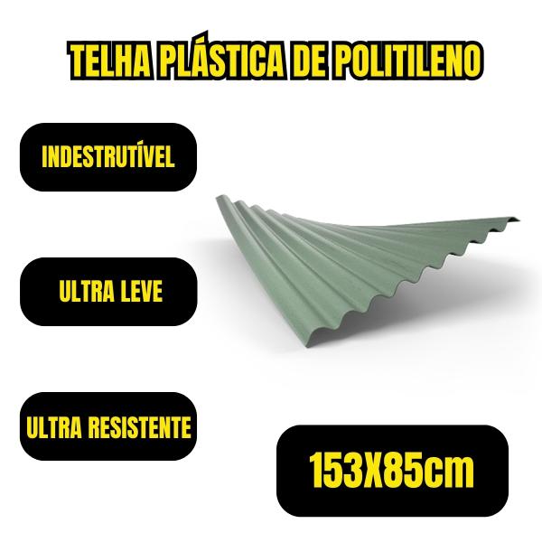 TELHA PLASTICA 153 VERDE 153x85
