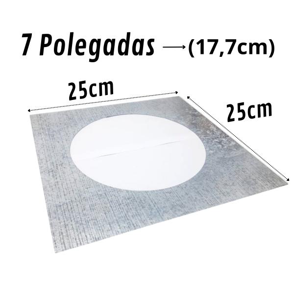 KIT CHAMINE 7POL 2M CHAPEU CANHAO ADAPTA/ACABAM/ABRACADEIRA GALVANIZADO 7