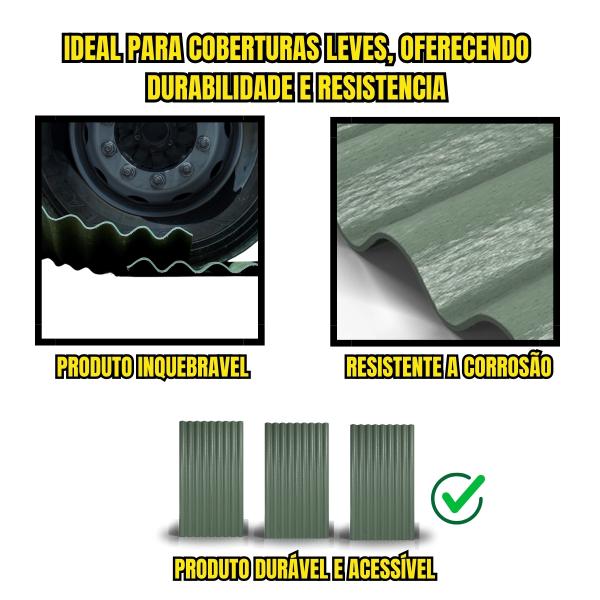 TELHA PLASTICA 213 VERDE 213X85