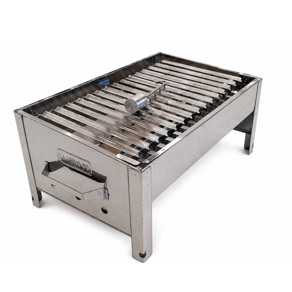 CHURRASQUEIRA INOX GRELHA ARGENTINA + REFRATARIO 24CM