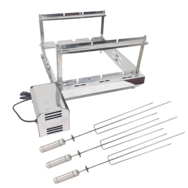 GIRATORIO 3 ESPETO LONGO ESQUERDO INOX L