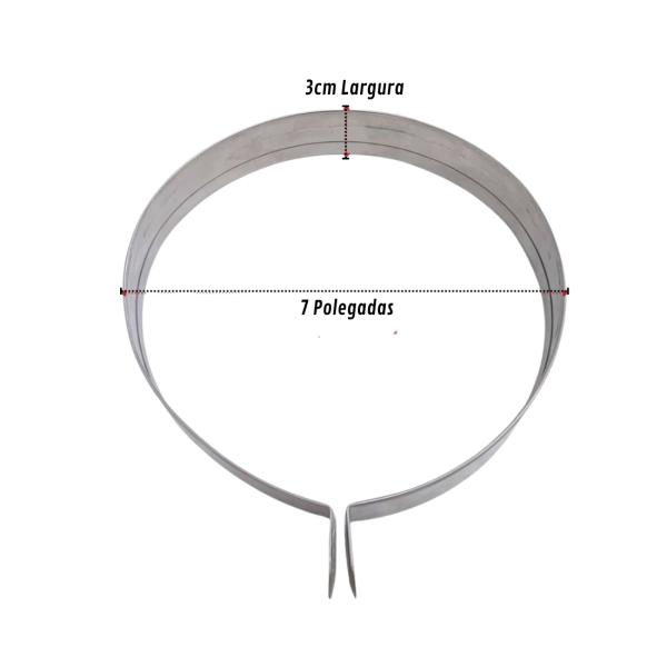 KIT CHAMINE 7POL 4M CHAPEU CANHAO ADAPTA/ACABAM/ABRACADEIRA GALVANIZADO 7