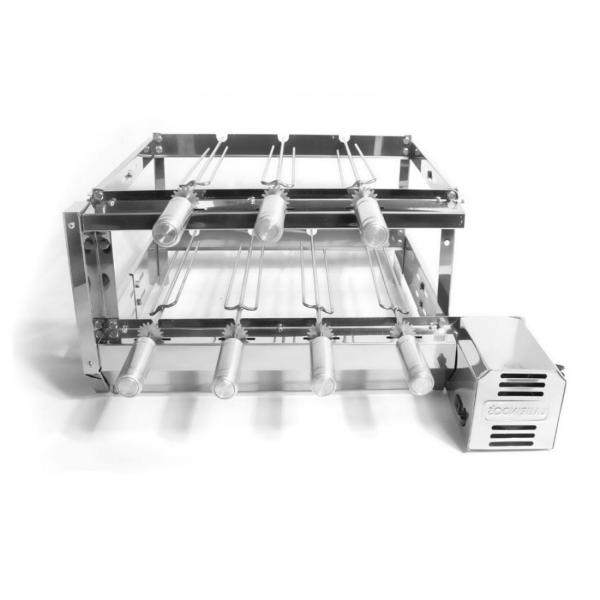 GIRATORIO DUPLO 7 ESPETO CURTO DIREITO INOX C